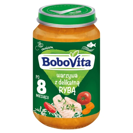Обід BoboVita, овочі з ніжною рибою, після 8 місяців, 190 г: ціни та характеристики