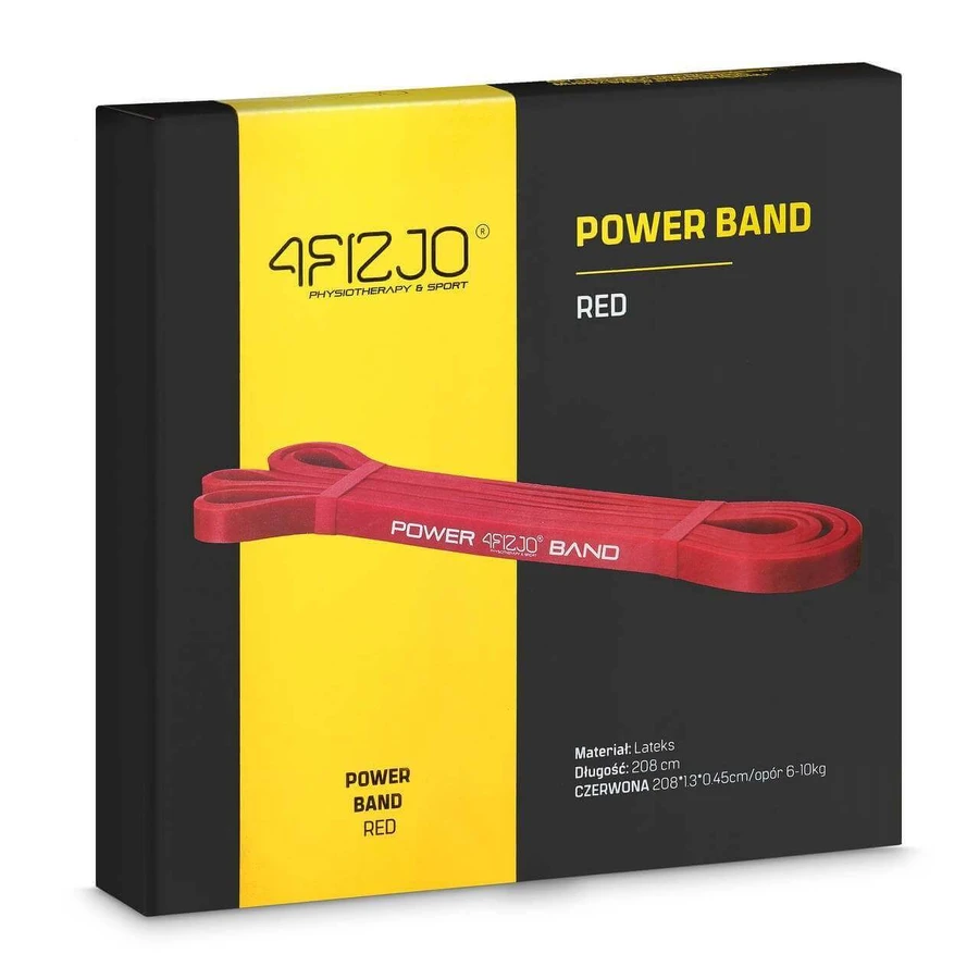 4Fizjo Power Band, резистивная лента для упражнений, красная, 6-10 кг: цены и характеристики