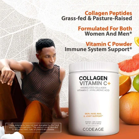 Codeage Collagen Collagen Vitamin C+, гідролізований колаген з вітаміном С та гіалуроновою кислотою, 283 г, GNC, GNC: ціни та характеристики