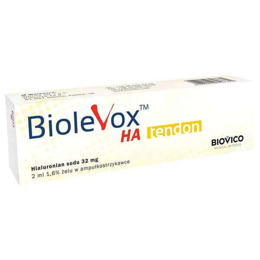 Biovico, Biolevox HA Tendon, ел доставка, 2 мл х 1 ампула, шприц з ампулою: ціни та характеристики