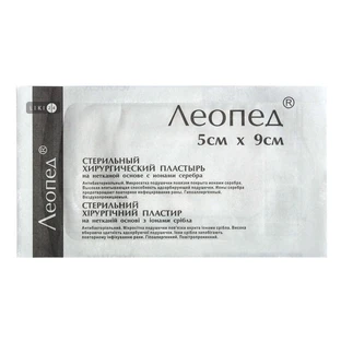 Пластырь медицинский Leopad 5 см х 9 см, с ионами серебра