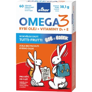 Vitar Kids Омега 3 + вітамін D + вітамін Е 60 капсул