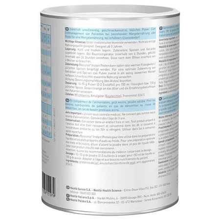 Продукт для спеціального харчування Resource Instant Protein, нейтральний смак, 400 г: ціни та характеристики