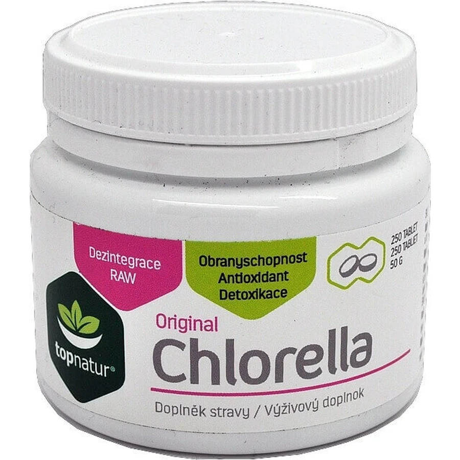 topnatur CHLORELLA Original 1×750 тбл, прісноводні водорості: ціни та характеристики