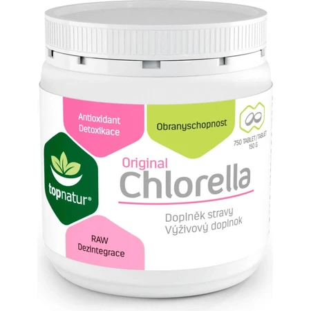 topnatur CHLORELLA Original 1×750 тбл, прісноводні водорості: ціни та характеристики