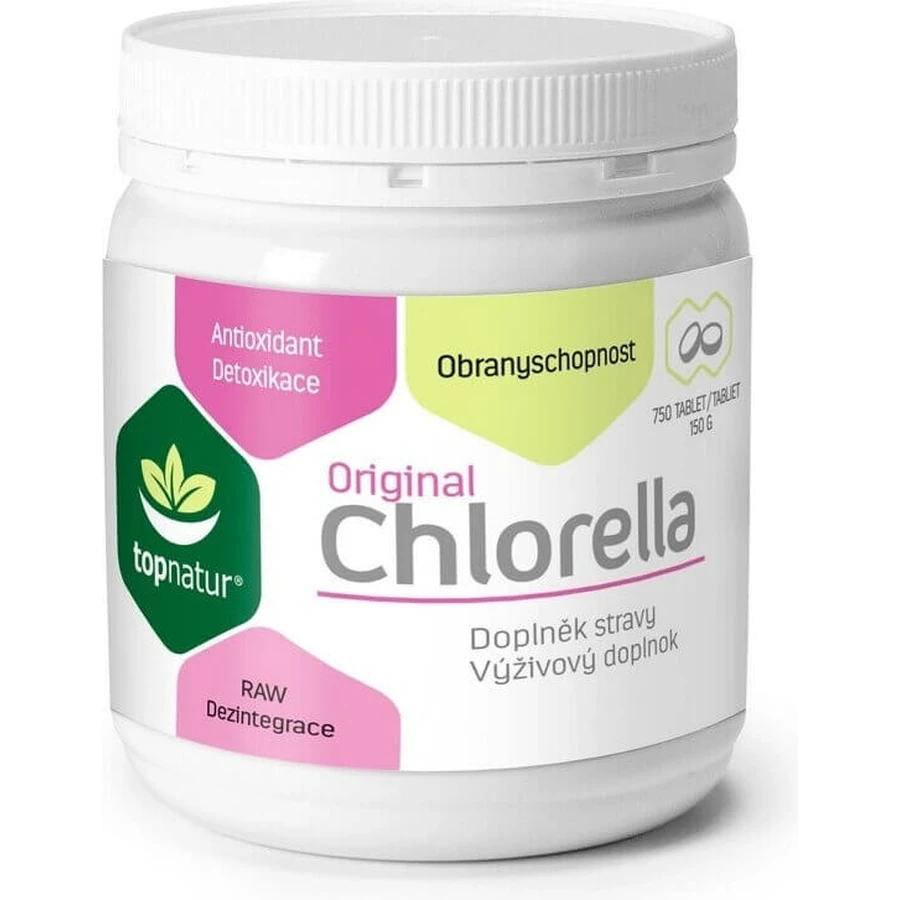 topnatur CHLORELLA Original 1×750 тбл, прісноводні водорості: ціни та характеристики