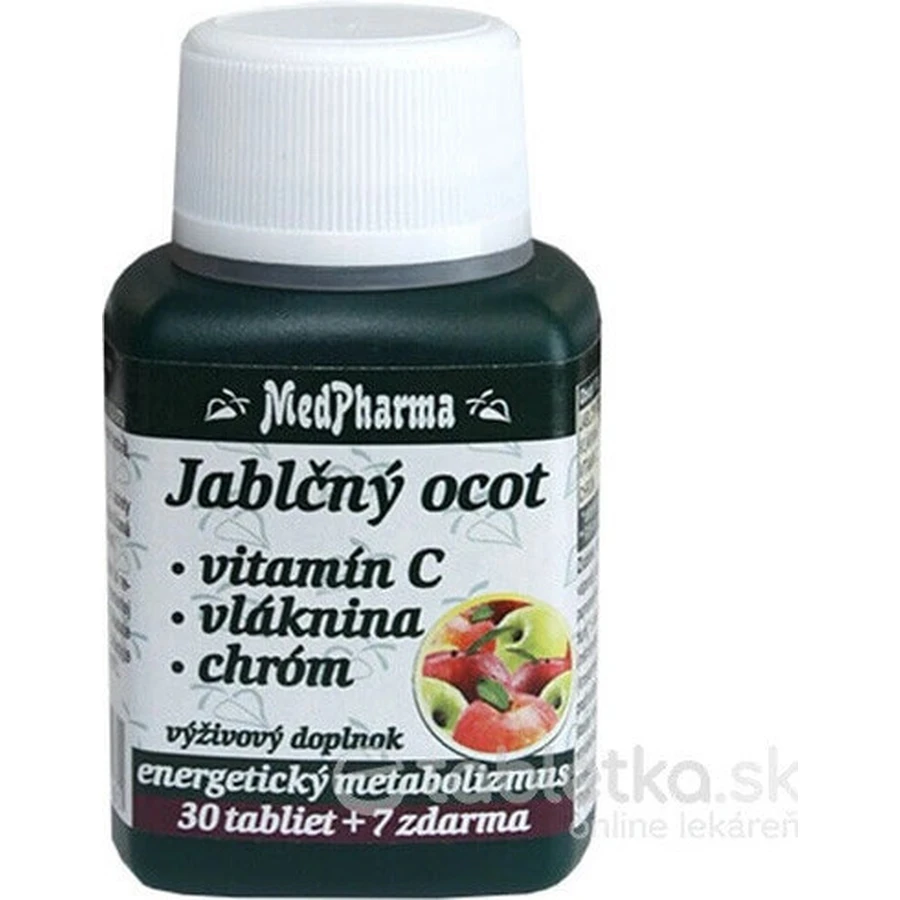 MedPharma ЯБЛУЧНИЙ КОКОС, ВІТАМІН С, КЛІТКОВИНА, ХРОМ 1×37 табл, APPLE COCONUT, VIT C, FIBR, CHROME: ціни та характеристики