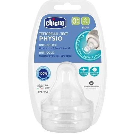 Пустышка Chicco Fau Perfect 5/Well-Being Physiological Slow Flow Soother 0m+ 2 шт.: цены и характеристики