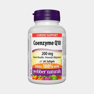 WEBBER NATURALS Коензим Q10 200 мг 1×60 капсул, дієтична добавка