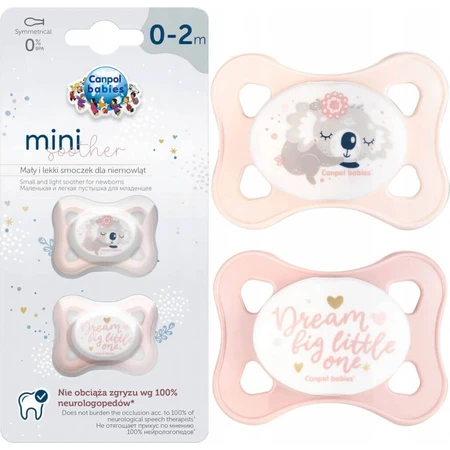 Пустышка SLEEPY KOALA силиконовая, симметричная MINI 0-2м рука 1×2 шт, пустышка: цены и характеристики