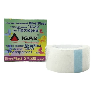 Пластир медичний Igar RiverPlast прозорий на поліетиленовій основі, 2 см х 500 см, 1 шт.