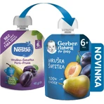 Gerber Натуральний пакетик груша та слива 6м+ 90 г: ціни та характеристики