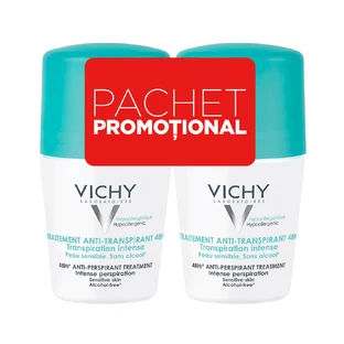 Дезодорант-антиперспірант Vichy 48h Antiperspirant кульковий, з ароматом, 50 мл + 50 мл