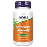Now Foods American Ginseng 500 мг, американський женьшень, 100 веганських капсул