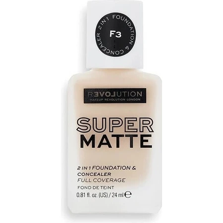 Revolution Relove, Тональна основа під макіяж Supermatte F3, 1×24 мл, макіяж: ціни та характеристики
