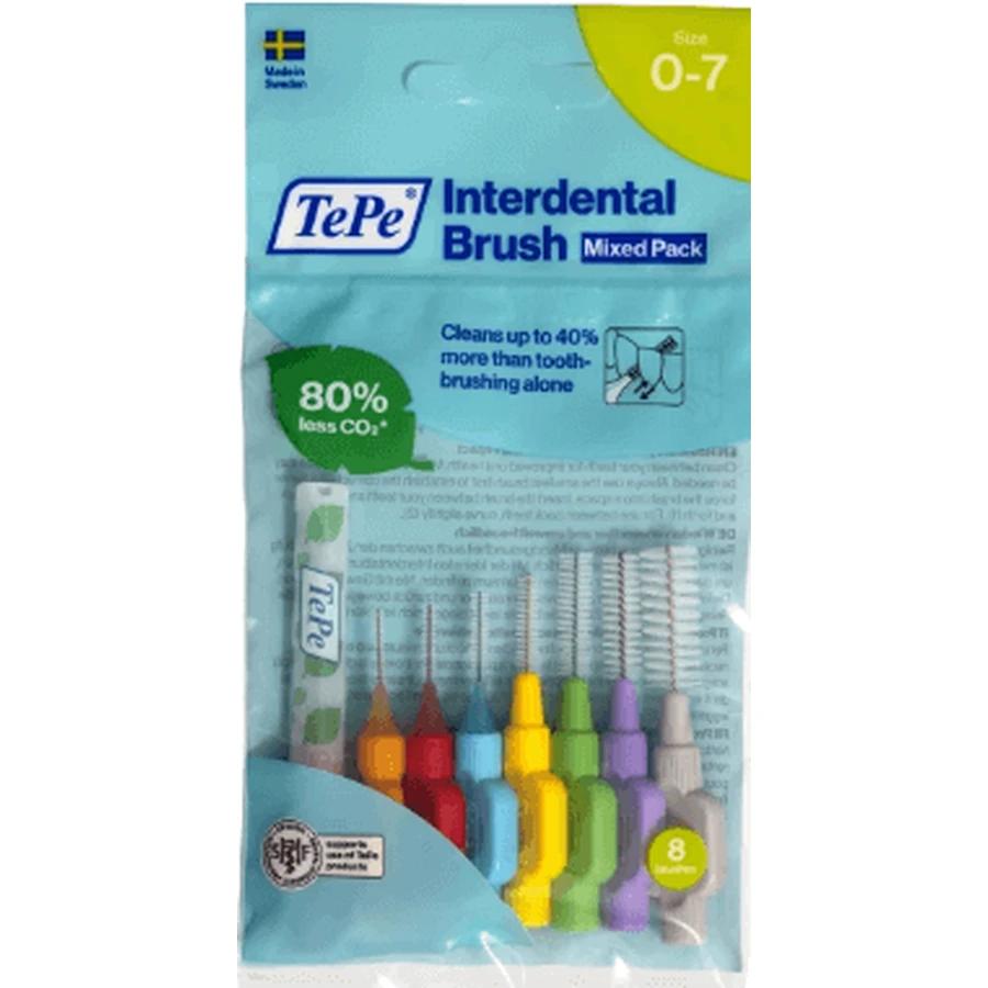 TePe Interdental brush Mix 8 розмірів міжзубні щітки 8 шт.: ціни та характеристики