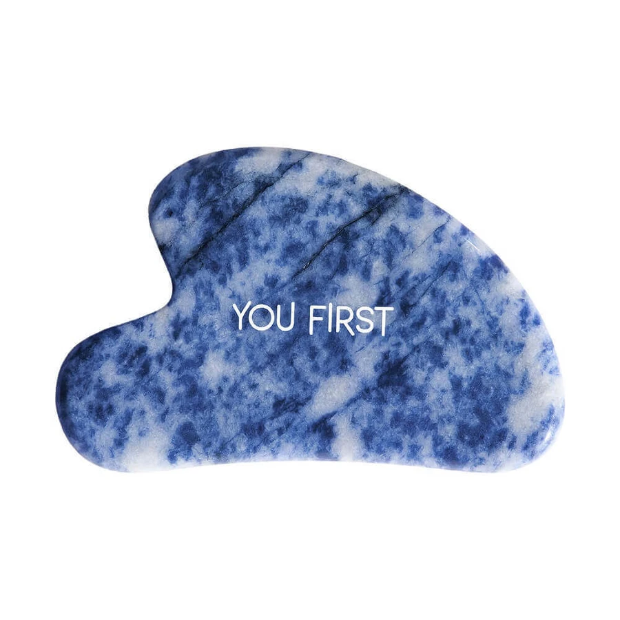 Натуральний камінь для масажу обличчя Gua Sha з яшми Blue Spot Jasper, 1 шт, You First: ціни та характеристики