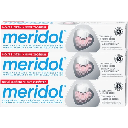 Meridol® Защита десен и нежное отбеливание Зубная паста для защиты десен и нежного отбеливания 3 x 75 мл: цены и характеристики