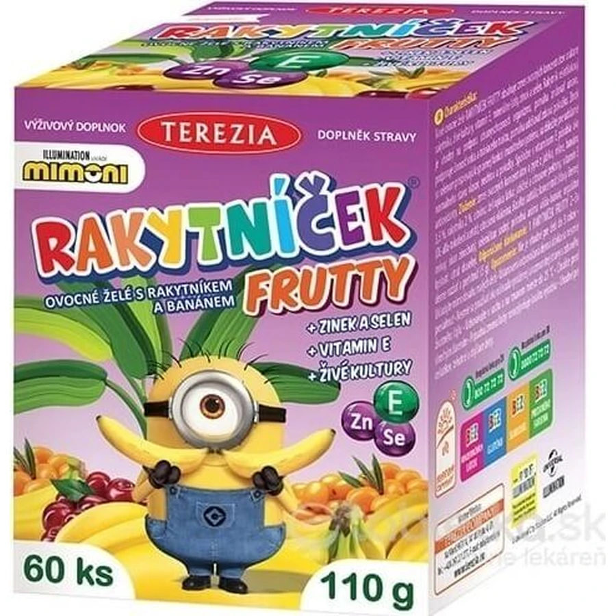 TEREZIA BERRY FRUTTY фруктове еле з обліпихою та бананом, MIMONI 1×60 шт, харчова добавка: ціни та характеристики