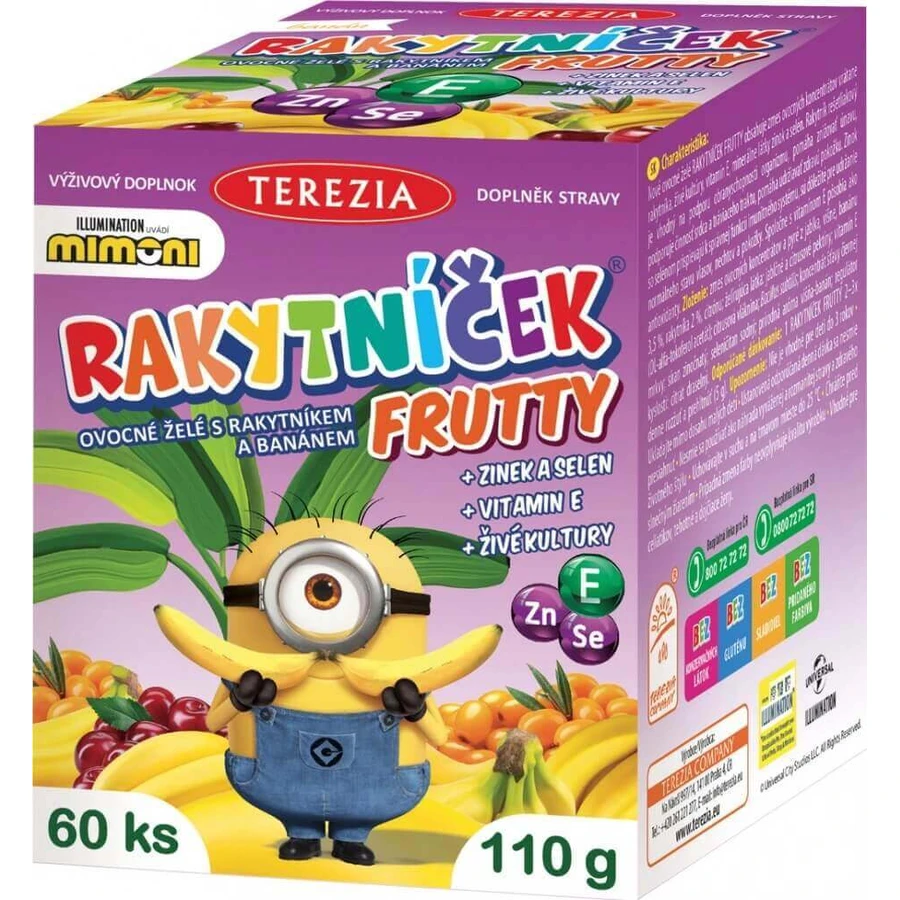 TEREZIA BERRY FRUTTY фруктове еле з обліпихою та бананом, MIMONI 1×60 шт, харчова добавка: ціни та характеристики