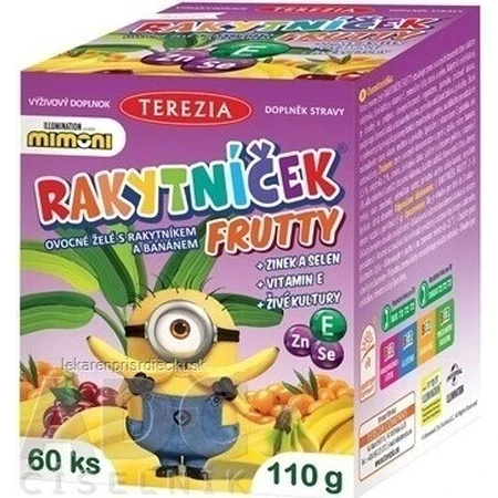 TEREZIA BERRY FRUTTY фруктове еле з обліпихою та бананом, MIMONI 1×60 шт, харчова добавка: ціни та характеристики