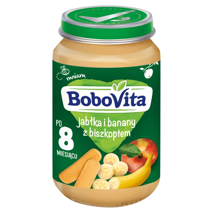 BoboVita Десерт, яблоки и бананы с бисквитом, после 8 месяцев, 190 г: цены и характеристики