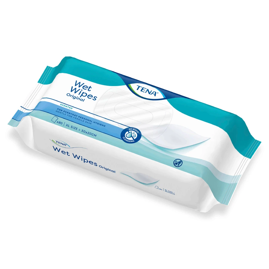 Tena Wet Wipes Original, вологі серветки для особистої гігієни, 80 шт.: ціни та характеристики