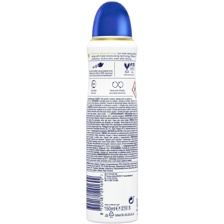 Dove Advanced care оригінальний антиперспірант-спрей 150 мл: ціни та характеристики