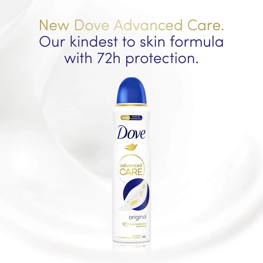 Dove Advanced care оригінальний антиперспірант-спрей 150 мл: ціни та характеристики