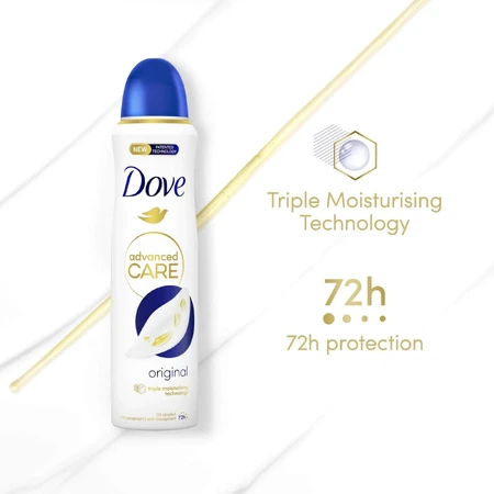 Dove Advanced care оригінальний антиперспірант-спрей 150 мл: ціни та характеристики