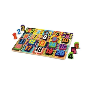 Деревянный пазл с цифрами от 1 до 20, +3 года, 20 деталей, Melissa&Doug
