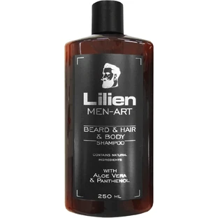 Lilien Men Art шампунь для бороди, волосся та тіла чорний 250 мл