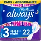 Always Platinum night (возраст 3 года) гигиенические подгузники с крылышками 22 шт
