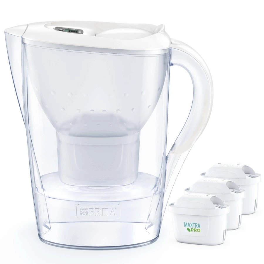 Фільтр-глечик Brita Marella, 2,4 л, білий + фільтр Maxtra Pro Pure Performance, 3 шт.: ціни та характеристики