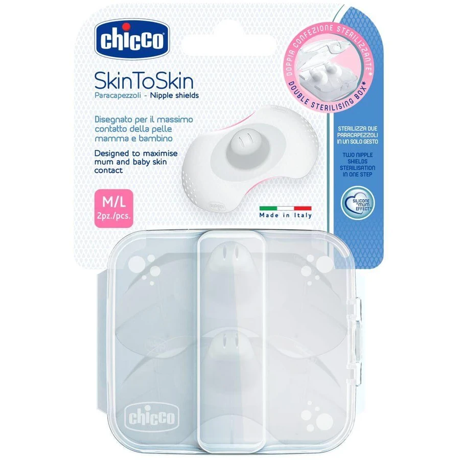 Chicco Накладка на соски SkinToSkin силіконова M/L 2 шт.: ціни та характеристики