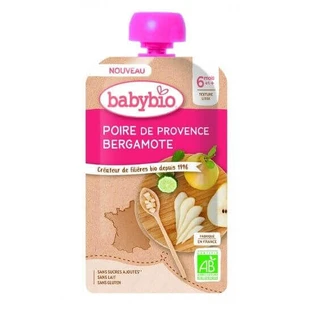 Пюре из груши и бергамота, 120 г, Babybio