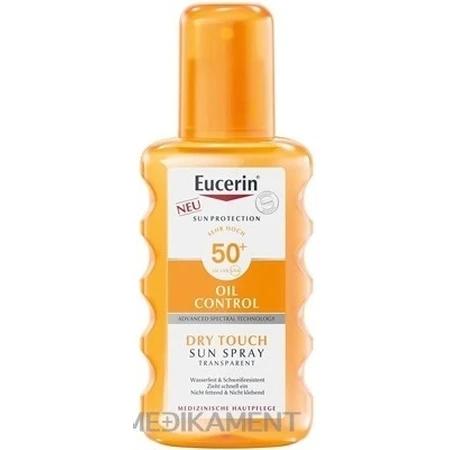Eucerin SUN Dry Touch OIL CONTROL SPF 50+ 1×200 мл, прозорий спрей: ціни та характеристики