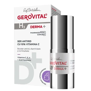 Сыворотка для лица Charmec Gerovital H3 Derma+ с 10% витамином С, против морщин, 15 мл