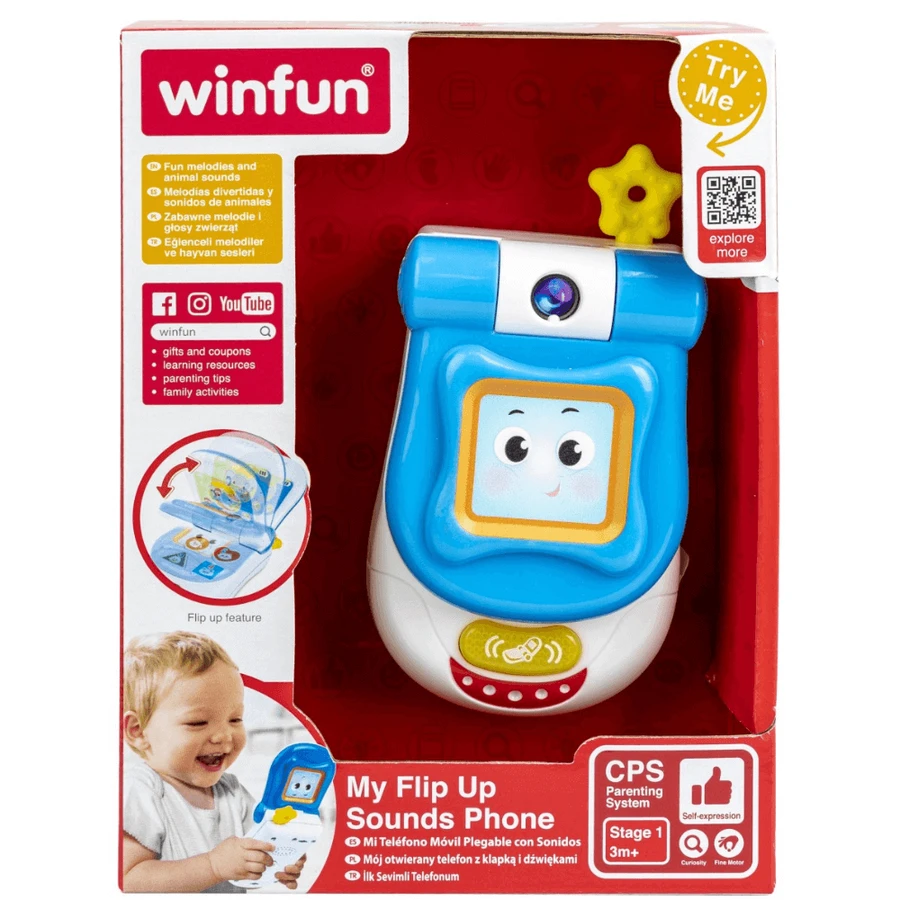 Телефон с флипом и звуками, 3 месяца+, Winfun: цены и характеристики