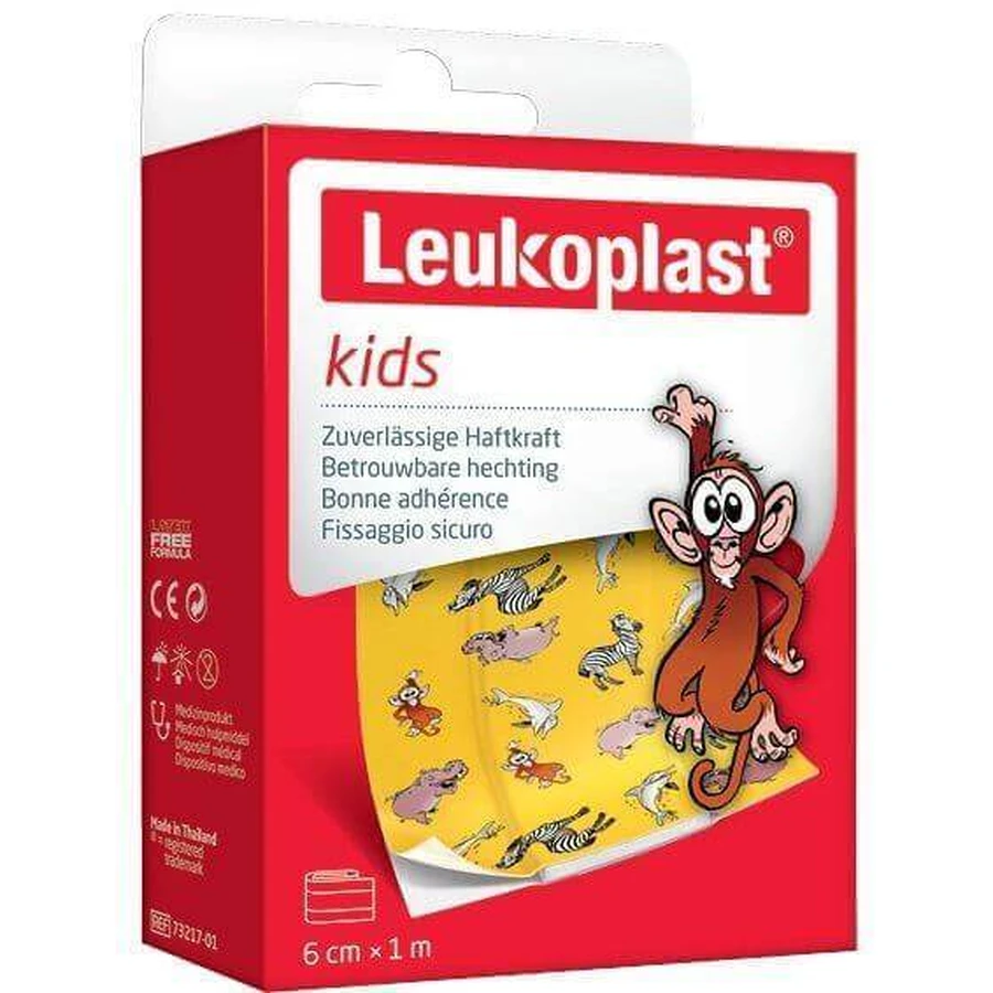 Лейкопластырь Leukoplast Kids для детей, рулон 6 см х 1 м: цены и характеристики