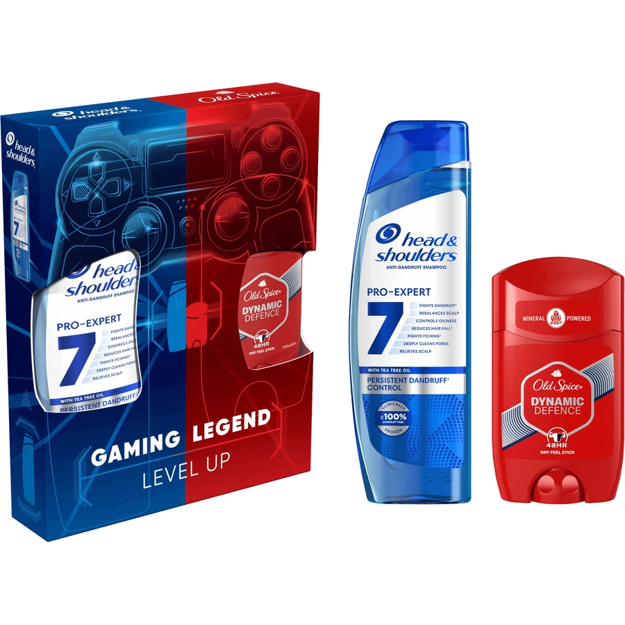 Набір Head & Shoulders Gaming Legend ампон Head & Shoulders 7v1 ProExpert 250 мл + дезодорант Old Spice Dynamic Defence 65 мл: ціни та характеристики