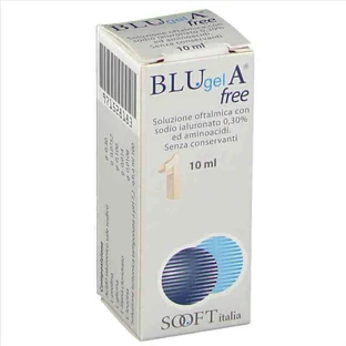 Блу Гел А (Blu Gel A) Офтальмологічний розчин з гіалуронатом натрію 0,3% та амінокислотами, 10 мл, Bio Soft Italia