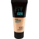Maybelline New York Fit Me Matte & Poreless foundation 100 Warm Ivory, 30 мл