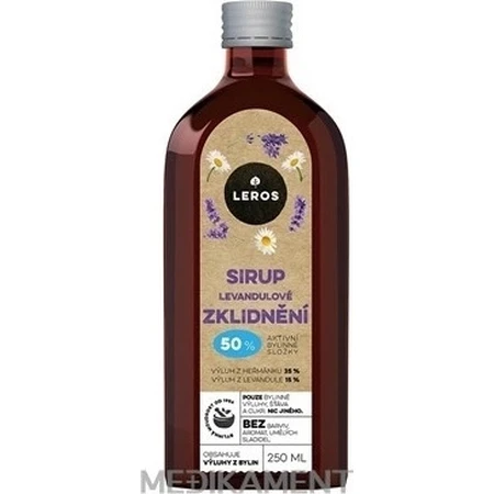 LEROS SIRUP LEVANDULE SOOTHING 1×250 мл, сироп для заспокоєння організму: ціни та характеристики
