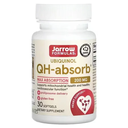 Убіхінол QH-Absorb (Co-Q10) 200 мг Jarrow Formulas, 30 капсул, Secom: ціни та характеристики