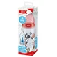 Пляшечка Nuk Mickey з силіконовою соскою розмір M, 6-18 місяців, червона, 300 мл