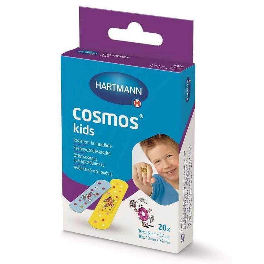Водо- та брудовідштовхуючі пластирі Cosmos Kids, 20 штук, Hartmann: ціни та характеристики