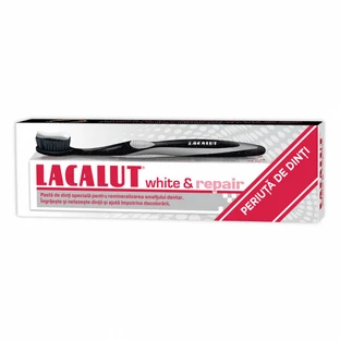 Lacalut White & Repair Зубна паста 75 мл + Lacalut Black Edition Зубна щітка