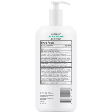 Крем-гель Проти висипань на тілі Cetaphil Acne Relief Body Wash, 591 мл : ціни та характеристики