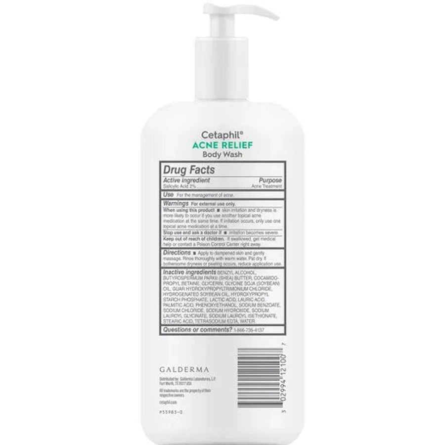 Крем-гель Проти висипань на тілі Cetaphil Acne Relief Body Wash, 591 мл : ціни та характеристики
